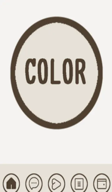 [LINE着せ替え] brown color A43の画像1