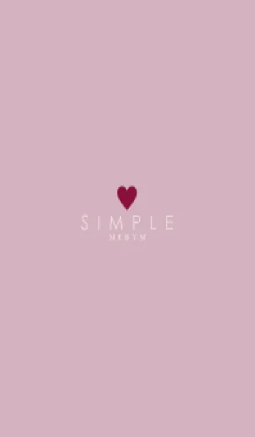 [LINE着せ替え] DUSKY PINK - SIMPLE HEART - 14の画像1
