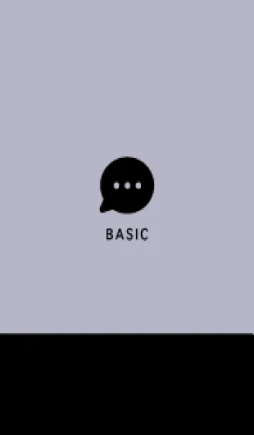 [LINE着せ替え] Basic ラベンダー×ブラックの画像1