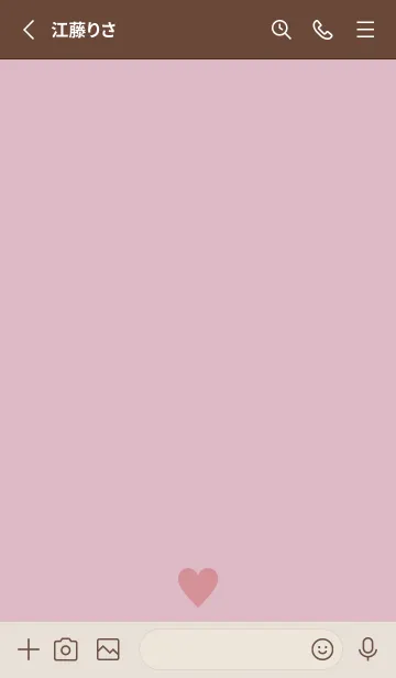[LINE着せ替え] Simple Heart Dusky Pink - NATURAL 33の画像2