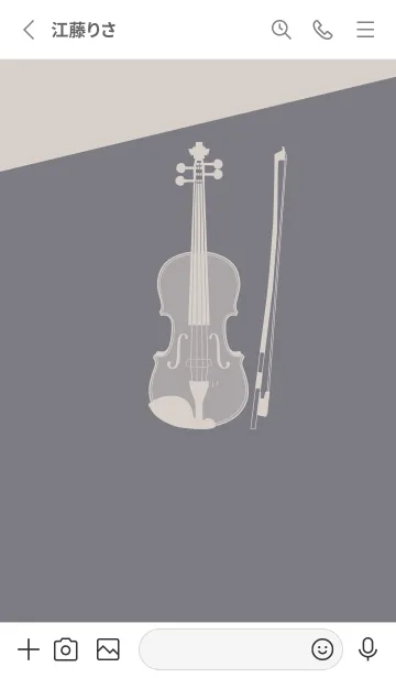 [LINE着せ替え] Violin CLR ダブグレイの画像2