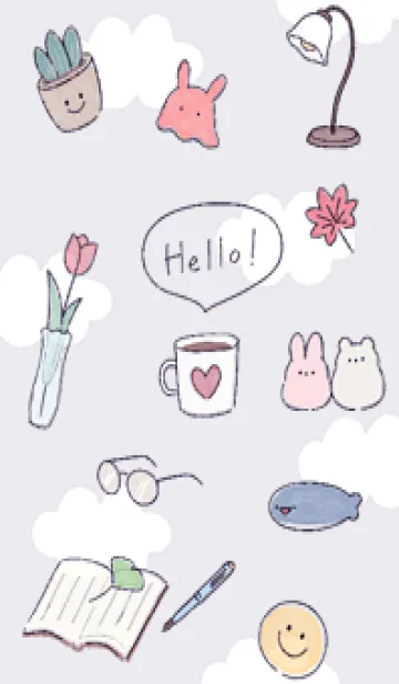 [LINE着せ替え] violet♡読書の秋04_1の画像1