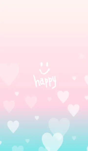 [LINE着せ替え] グラデーション ハート柄12の画像1