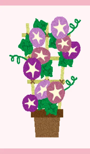 [LINE着せ替え] かわいい朝顔 薄いピンクの画像1