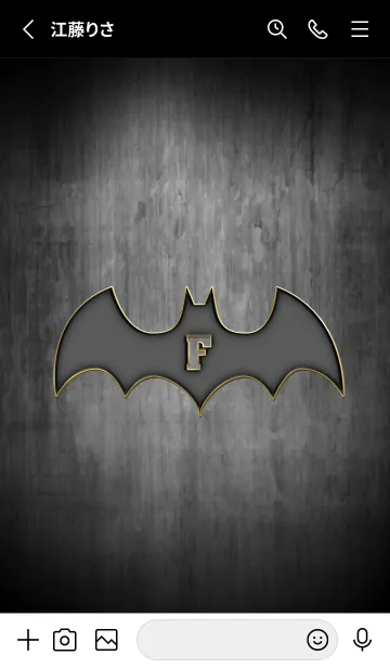 [LINE着せ替え] Enamel pin bat initial Fの画像2