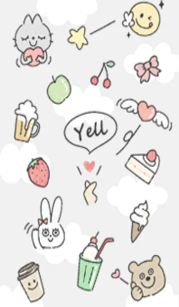 [LINE着せ替え] Gray♡エール01_1の画像1