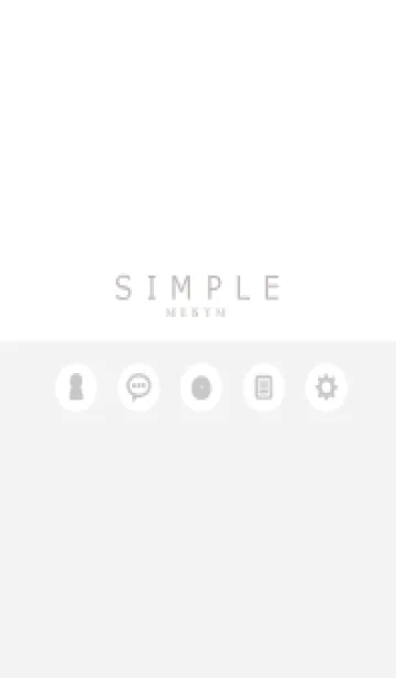 [LINE着せ替え] SIMPLE-ICON WHITE 9の画像1