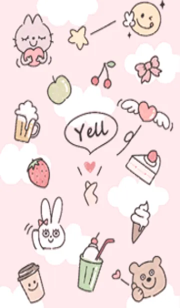 [LINE着せ替え] pink♡エール10_1の画像1