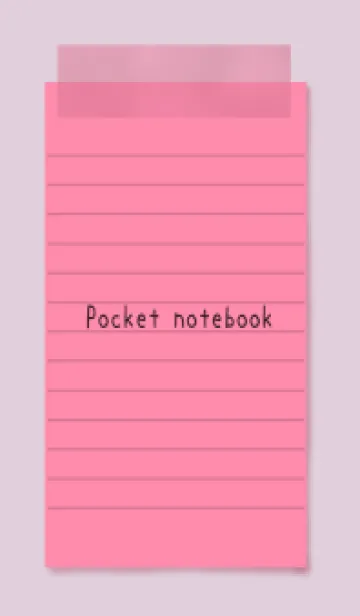 [LINE着せ替え] 赤色のメモ帳/ベージュの画像1