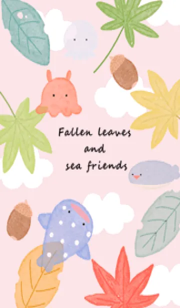 [LINE着せ替え] pink♡紅葉とどんぐり10_1の画像1