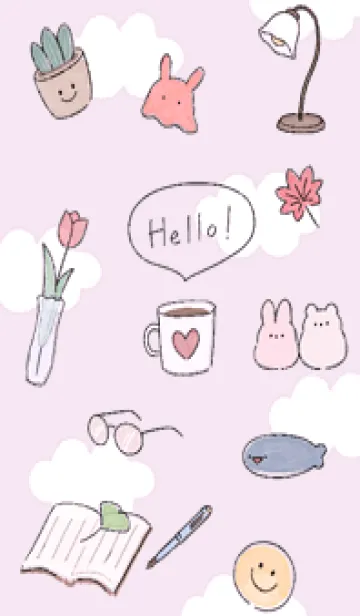 [LINE着せ替え] pinkpurple♡読書の秋11_1の画像1