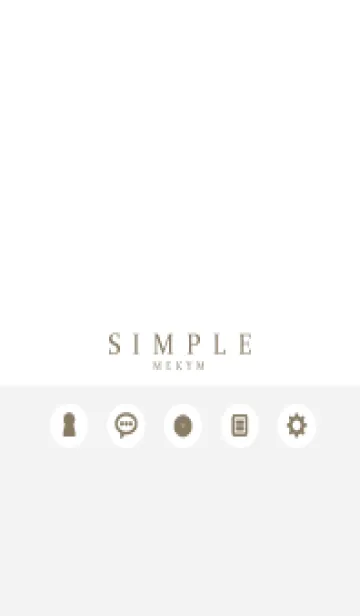 [LINE着せ替え] SIMPLE-ICON WHITE GRAY 9の画像1