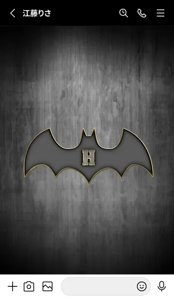 [LINE着せ替え] Enamel pin bat initial Hの画像2