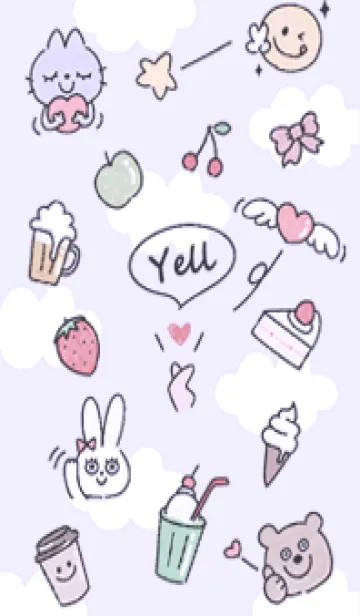 [LINE着せ替え] purple♡エール12_1の画像1