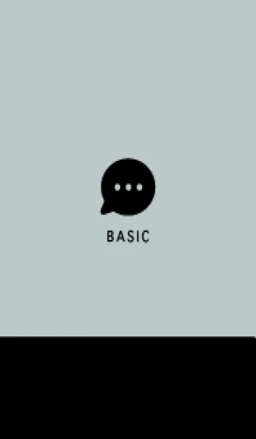 [LINE着せ替え] Basic グレージュブルー×ブラックの画像1