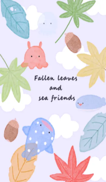 [LINE着せ替え] purple♡紅葉とどんぐり12_1の画像1