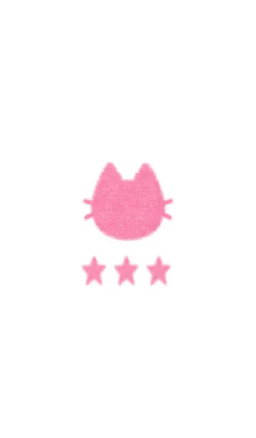 [LINE着せ替え] ねことお星さま(pink02)の画像1