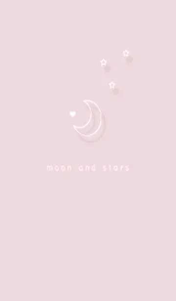 [LINE着せ替え] pink♡月と星とハート05_1の画像1