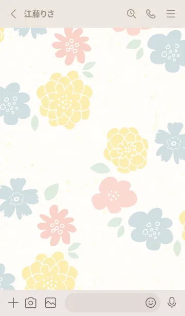 [LINE着せ替え] 3色の花輪30の画像2