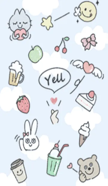 [LINE着せ替え] blue♡エール16_1の画像1