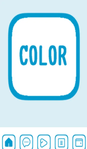 [LINE着せ替え] blue color B42の画像1