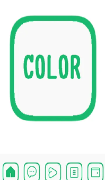 [LINE着せ替え] green color B82の画像1