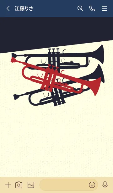 [LINE着せ替え] Trumpet CLR 茜色の画像2