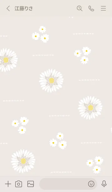 [LINE着せ替え] 白い花 大人かわいい26の画像2