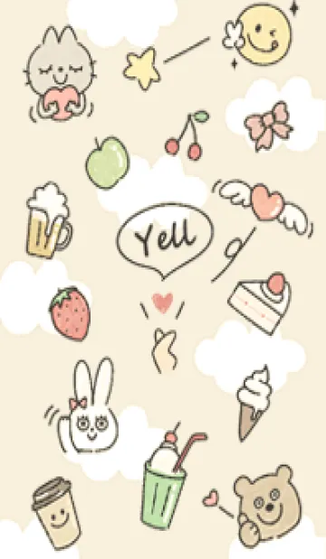 [LINE着せ替え] yellow♡エール15_1の画像1