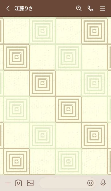 [LINE着せ替え] 和音 市松模様 音符  ティーグリーンの画像2