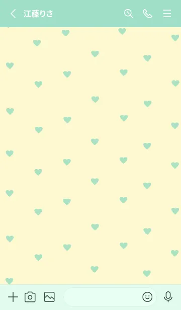 [LINE着せ替え] pattern_heart :mintyellowの画像2
