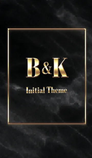 [LINE着せ替え] 【 B&K 】Initial Theme Gold - ブラックの画像1