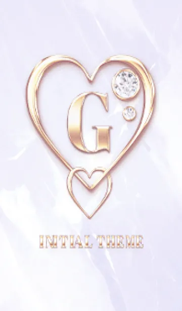 [LINE着せ替え] 【 G 】 Heart Charm & Initial - Purple 1の画像1