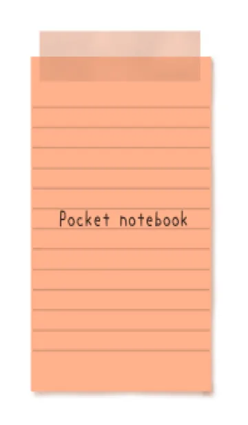 [LINE着せ替え] オレンジ色のメモ帳/ホワイトの画像1