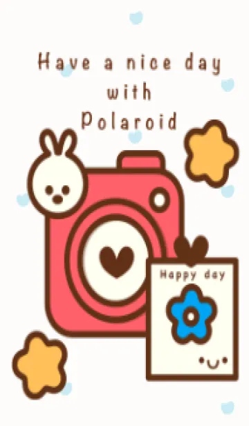 [LINE着せ替え] Happy day with polaroid 4の画像1