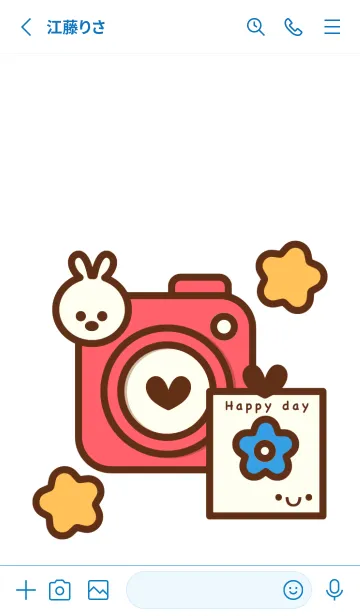 [LINE着せ替え] Happy day with polaroid 4の画像2