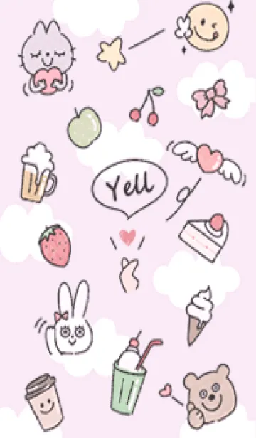 [LINE着せ替え] pinkpurple♡エール11_1の画像1