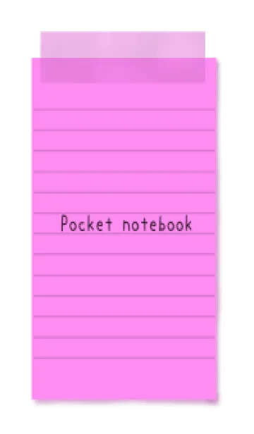 [LINE着せ替え] ピンク色のメモ帳/ホワイトの画像1