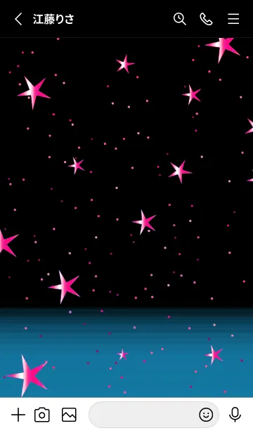 [LINE着せ替え] キラキラ ‐グラデーション・スター 89の画像2