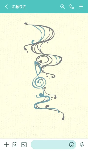 [LINE着せ替え] 和音 流水-音楽記号  鉛色の画像2