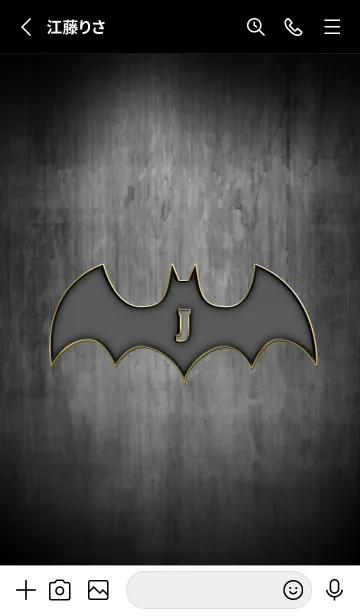 [LINE着せ替え] Enamel pin bat initial Jの画像2