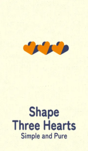 [LINE着せ替え] 3つのハート型の着せかえ 蜜柑色の画像1