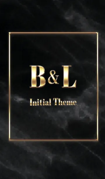 [LINE着せ替え] 【 B&L 】Initial Theme Gold - ブラックの画像1