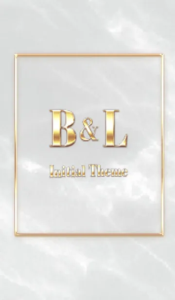 [LINE着せ替え] 【 B&L 】Initial Theme Gold - グレーの画像1