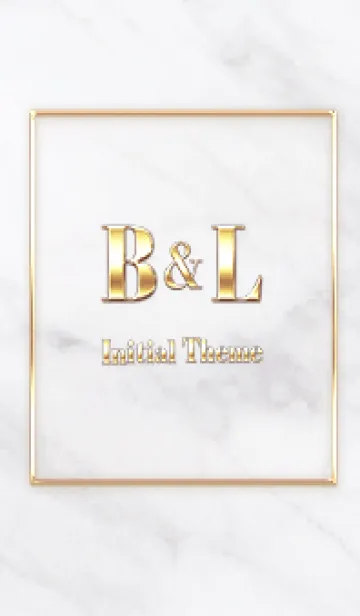 [LINE着せ替え] 【 B&L 】Initial Theme Gold - ホワイトの画像1