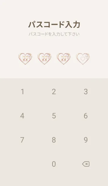 [LINE着せ替え] 【 H 】 Heart Charm & Initial - PBの画像4