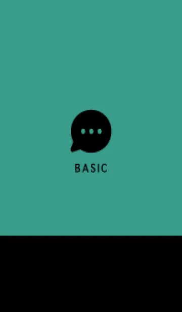 [LINE着せ替え] Basic ピーコック×ブラックの画像1