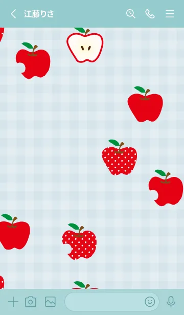 [LINE着せ替え] りんご シンプルかわいい29の画像2