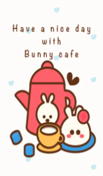 [LINE着せ替え] Happy bunny cafe 7の画像1