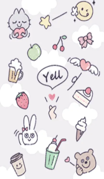 [LINE着せ替え] violet♡エール04_1の画像1